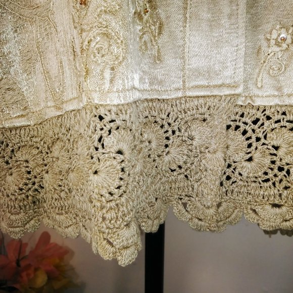 Flashback vintage cream gold jacket size M - Picture 6 of 10